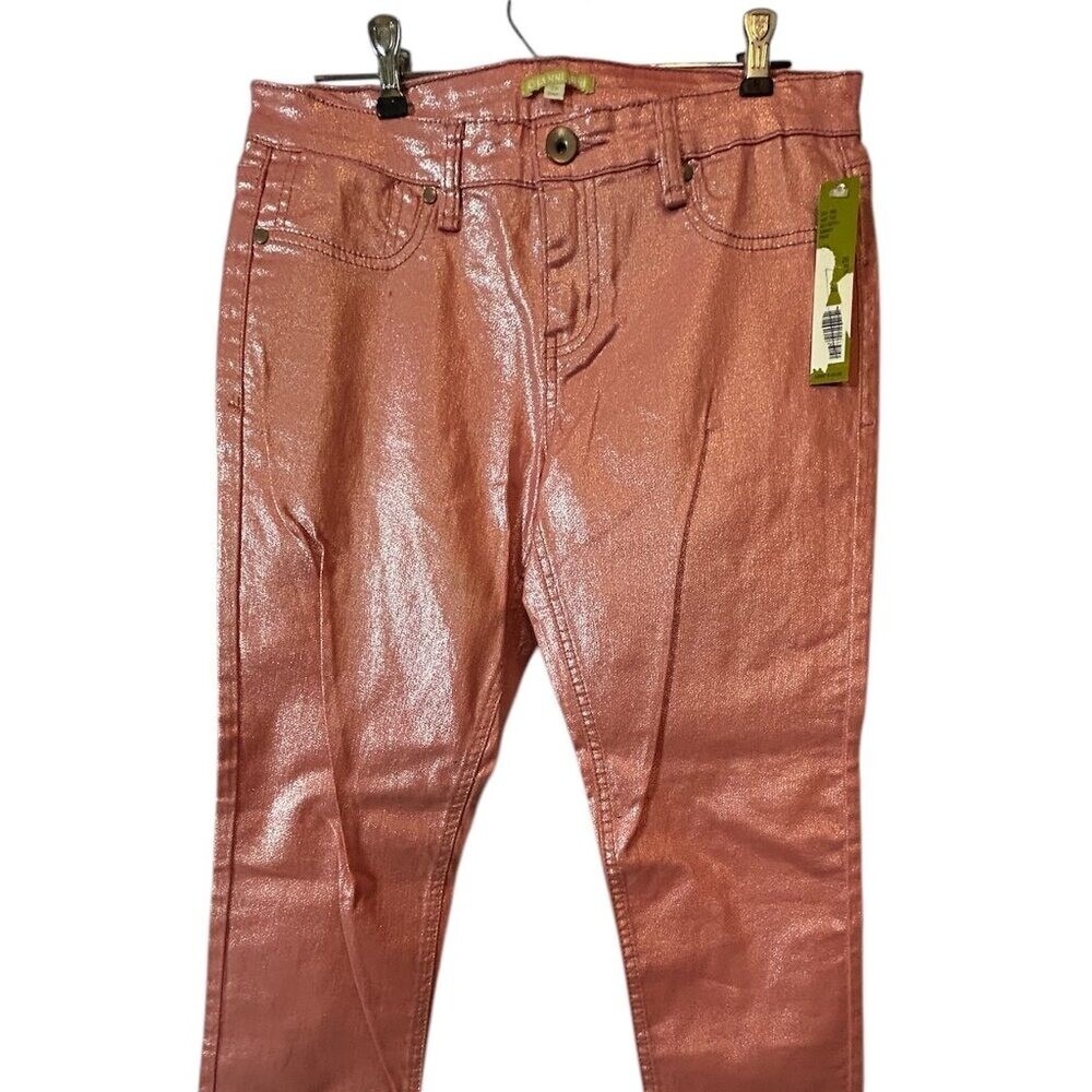 Gianni Bini women's irredescent pink skinny pants. Sz 28 waist